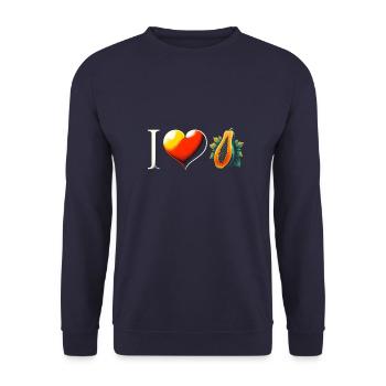 Papaya - Unisex Sweatshirt - navy - Front - Alina (178cm) & Michal (187cm)