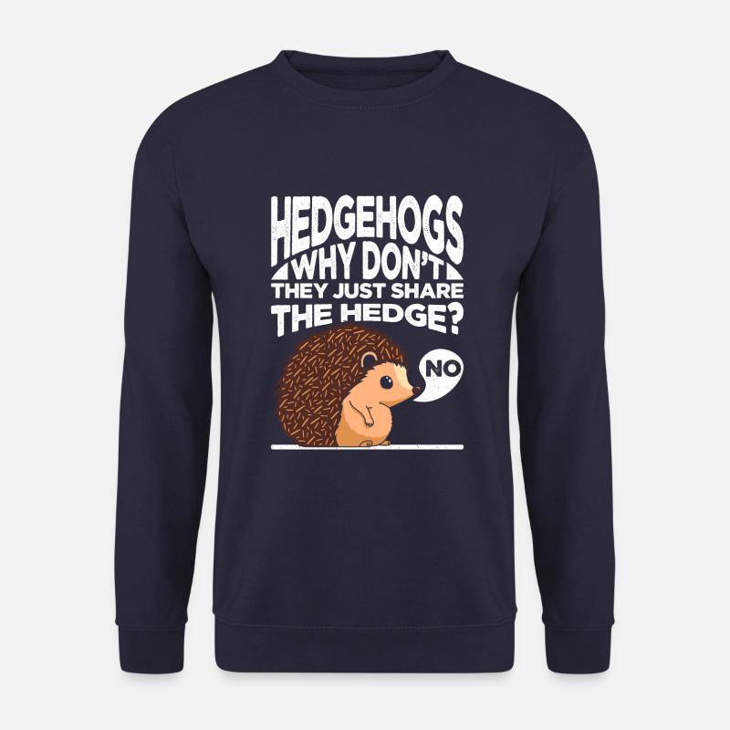 Nettes Igel T-Shirt - Unisex Pullover - Navy