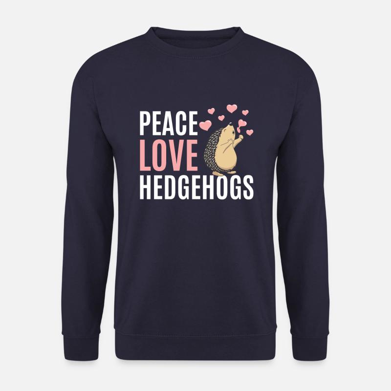 Peace-Loving Hedgehogs T-Shirt - Unisex Sweatshirt - navy