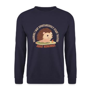 ATTENTION Je peux spontanément T-shirt - Sweat-shirt Unisexe - marine - Devant - Alina (178cm) & Michal (187cm)