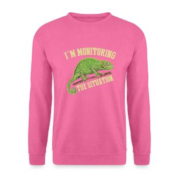 J’ai surveillé la situation, T-shirt caméléon - Sweat-shirt Unisexe - rose - Devant