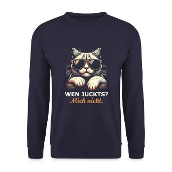 Fun Spruch - Unisex Pullover - Navy - Vorne - Alina (178cm) & Michal (187cm)
