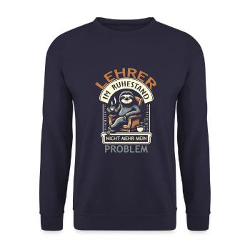 Lehrer Ruhestand - Unisex Pullover - Navy - Vorne - Alina (178cm) & Michal (187cm)