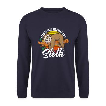 Je peux être paresseux T-shirt - Sweat-shirt Unisexe - marine - Devant - Alina (178cm) & Michal (187cm)
