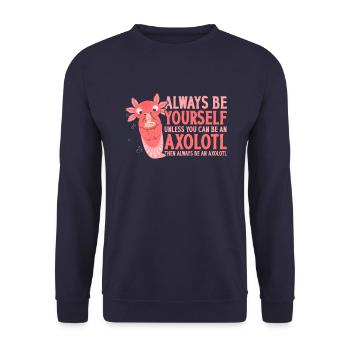 Sei Immer Du Selbst, Es Sei Denn T-Shirt - Unisex Pullover - Navy - Vorne - Alina (178cm) & Michal (187cm)
