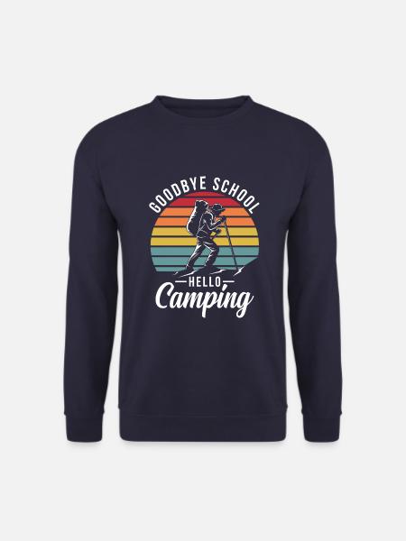 Goodbye School, Hello Camping - Unisex Sweatshirt - navy
