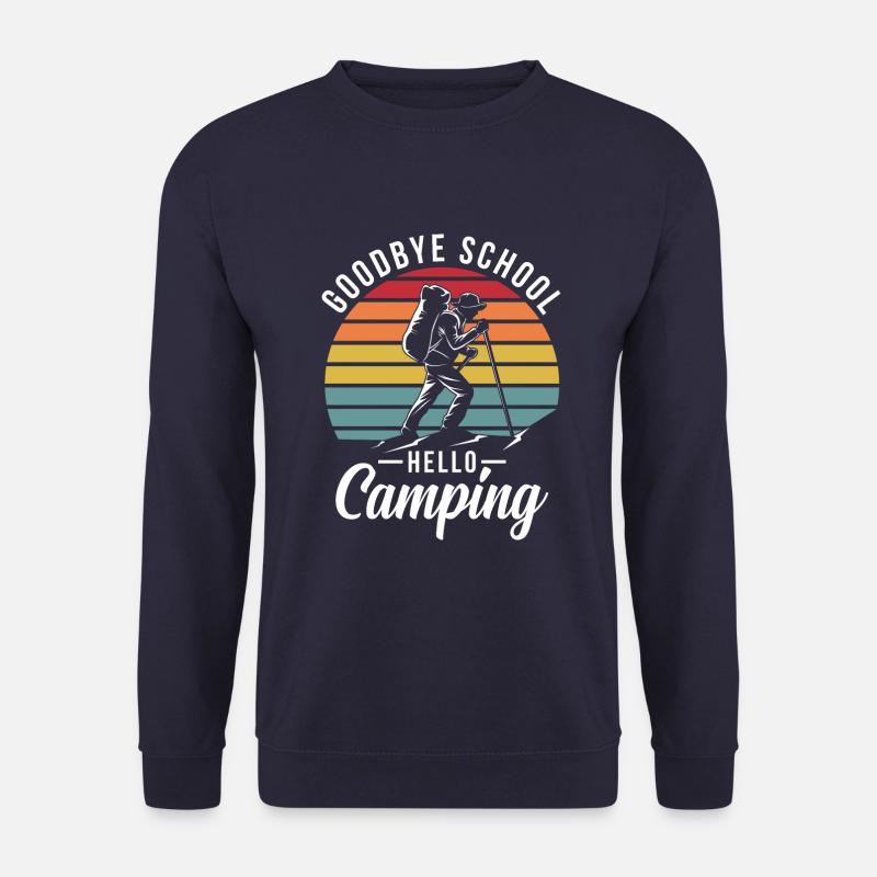 Goodbye School, Hello Camping - Unisex Sweatshirt - navy