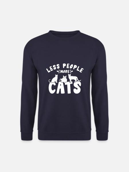 Fewer people, more cats - Unisex Sweatshirt - navy