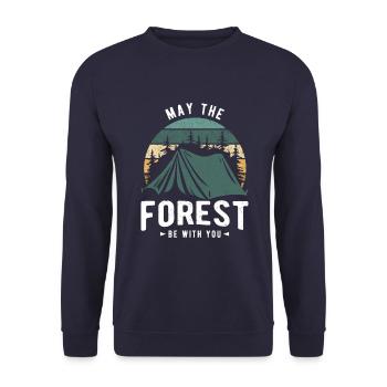 Que la forêt soit avec vous - Sweat-shirt Unisexe - marine - Devant - Alina (178cm) & Michal (187cm)