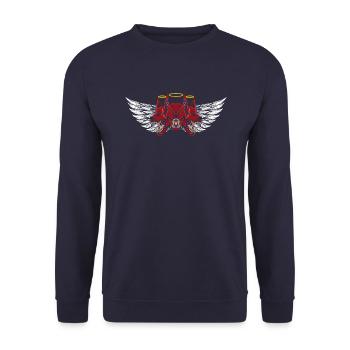 Three-Headed Devil Hound T-Shirt - Unisex Sweatshirt - navy - Front - Alina (178cm) & Michal (187cm)