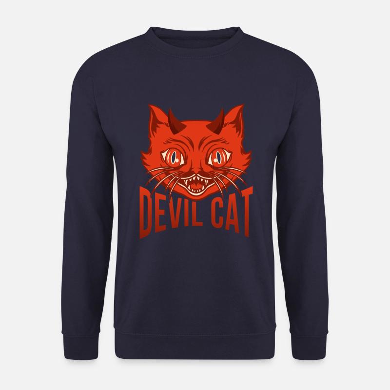 Devil Cat T-Shirt - Unisex Sweatshirt - navy