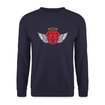 Devil Pitbull Chien T-shirt - Sweat-shirt Unisexe - marine - Devant - Alina (178cm) & Michal (187cm)