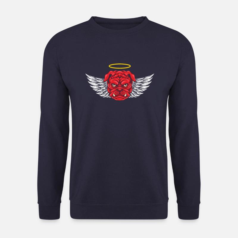Devil Pitbull Dog T-Shirt - Unisex Sweatshirt - navy