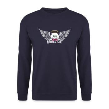 Ange chat persan T-shirt - Sweat-shirt Unisexe - marine - Devant - Alina (178cm) & Michal (187cm)