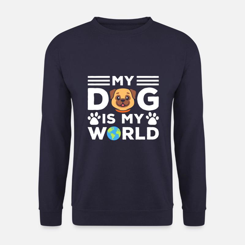 Mon chien, c’est mon monde - Sweat-shirt Unisexe - marine
