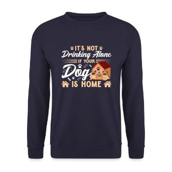 It doesn't drink alone - Unisex Sweatshirt - navy - Front - Alina (178cm) & Michal (187cm)