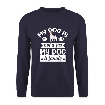 Mein Hund Ist Kein Haustier - Unisex Pullover - Navy - Vorne - Alina (178cm) & Michal (187cm)
