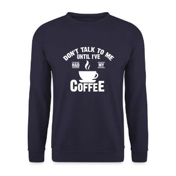 Don't talk to me - Unisex Sweatshirt - navy - Front - Alina (178cm) & Michal (187cm)