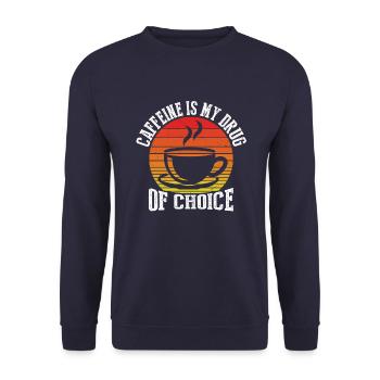 Koffein Ist Mein Medikament Der Wahl - Unisex Pullover - Navy - Vorne - Alina (178cm) & Michal (187cm)
