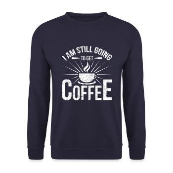 Je vais quand même prendre un café - Sweat-shirt Unisexe - marine - Devant - Alina (178cm) & Michal (187cm)