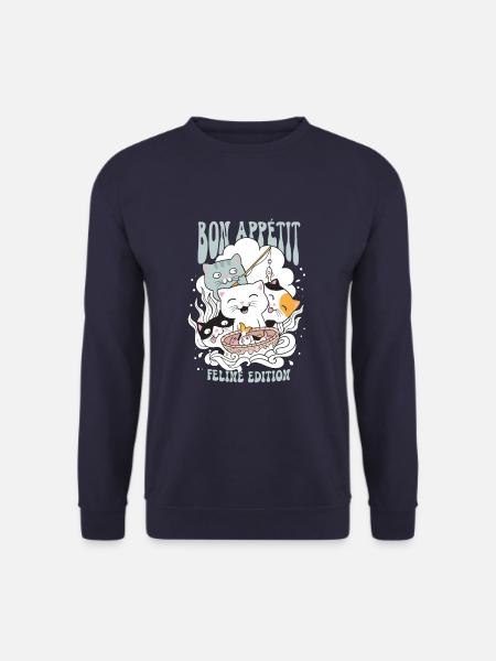 Bon Appetit feline edition - Unisex Sweatshirt - navy