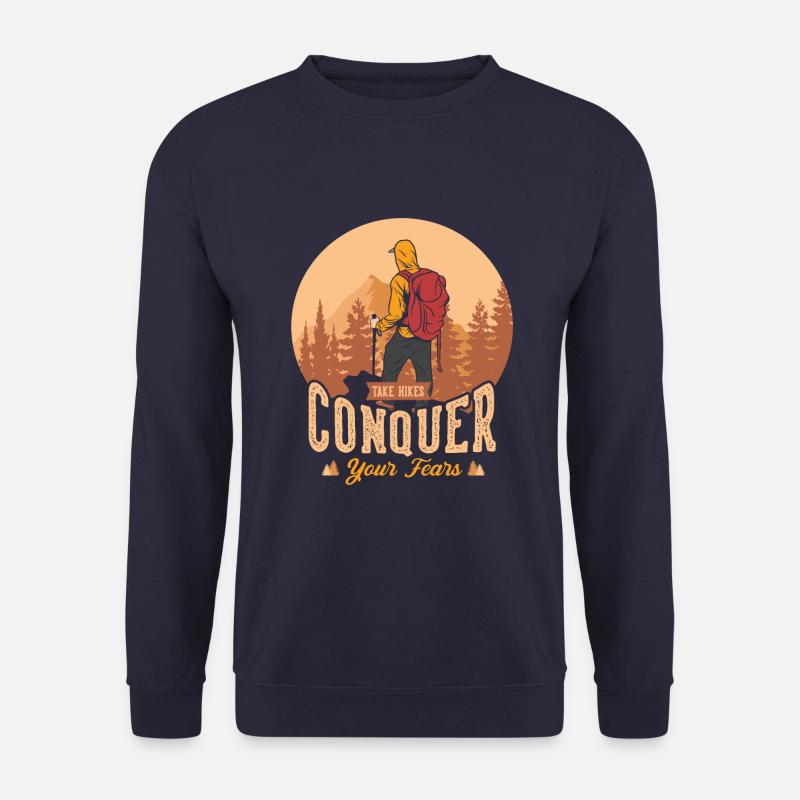 Take hikes conquer your fears - Unisex Sweatshirt - navy