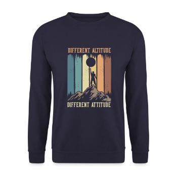 Altitude différente, attitude différente - Sweat-shirt Unisexe - marine - Devant - Alina (178cm) & Michal (187cm)