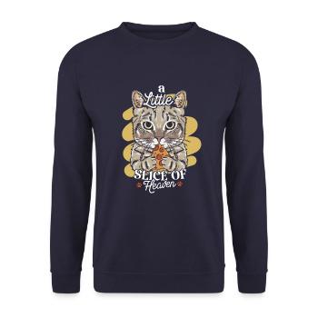 A little slice of heaven - Unisex Sweatshirt - navy - Front - Alina (178cm) & Michal (187cm)