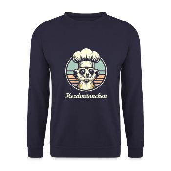 Herdmännchen - Unisex Pullover - Navy - Vorne - Alina (178cm) & Michal (187cm)
