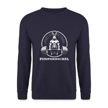 Pumpernickel - Unisex Pullover - Navy - Vorne - Alina (178cm) & Michal (187cm)