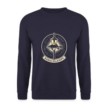 Fun Spruch Barschlampe - Unisex Pullover - Navy - Vorne - Alina (178cm) & Michal (187cm)