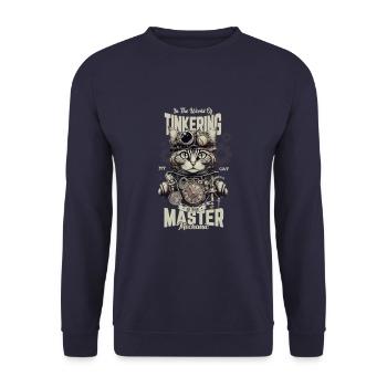 Dans le monde de l’artisanat de mon chat - Sweat-shirt Unisexe - marine - Devant - Alina (178cm) & Michal (187cm)