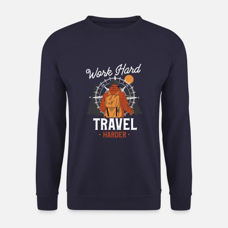 Work Hard travel harder - Unisex Pullover - Navy