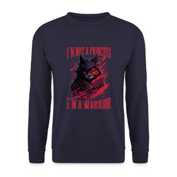Je ne suis pas une princesse, je suis une guerrière - Sweat-shirt Unisexe - marine - Devant - Alina (178cm) & Michal (187cm)