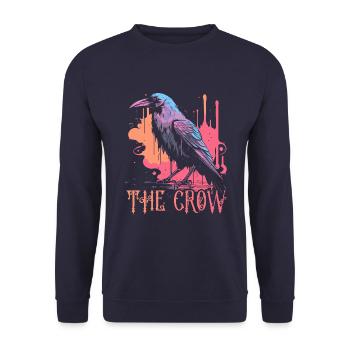 The Crow - Unisex Sweatshirt - navy - Front - Alina (178cm) & Michal (187cm)