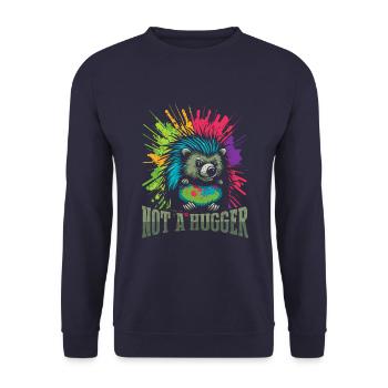 Not for hugs - Unisex Sweatshirt - navy - Front - Alina (178cm) & Michal (187cm)