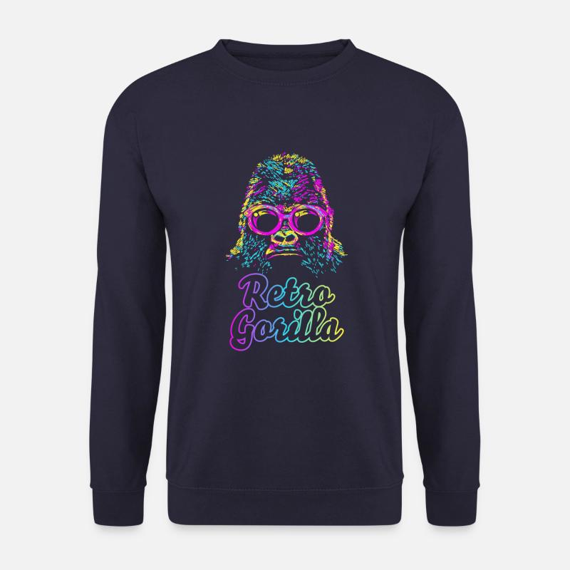 Gorille rétro - Sweat-shirt Unisexe - marine