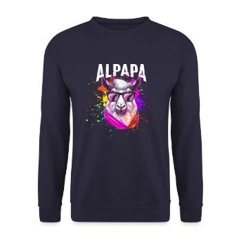 Cool Alpapa - Unisex Sweatshirt - navy - Front - Alina (178cm) & Michal (187cm)