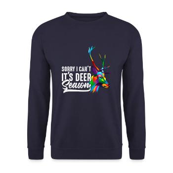 Entschuldigung, ich kann nicht - Unisex Pullover - Navy - Vorne - Alina (178cm) & Michal (187cm)