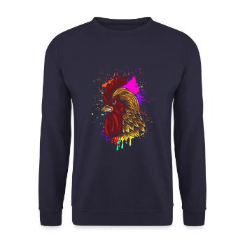Angry - Unisex Sweatshirt - navy - Front - Alina (178cm) & Michal (187cm)