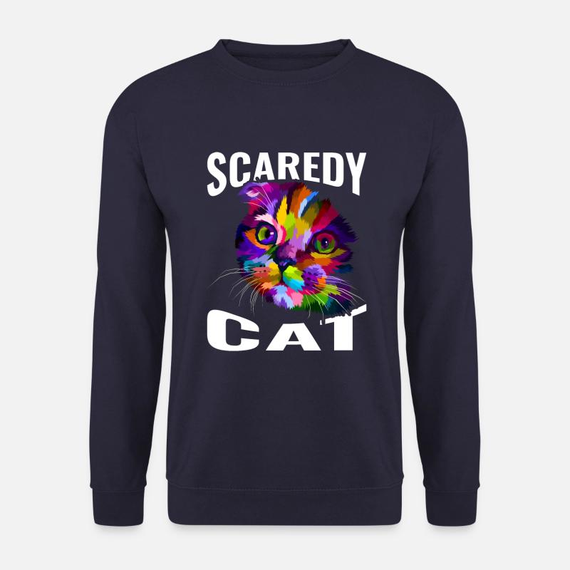Chat effrayé - Sweat-shirt Unisexe - marine