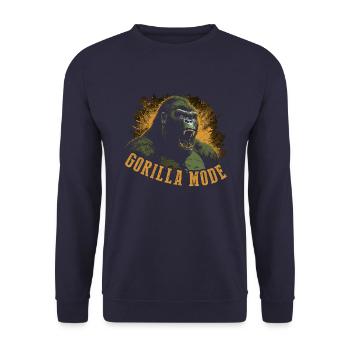 Gorilla Mode - Unisex Sweatshirt - navy - Front - Alina (178cm) & Michal (187cm)