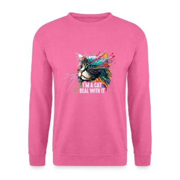 Ich bin eine Katze. Deal with it - Unisex Pullover - Pink - Vorne