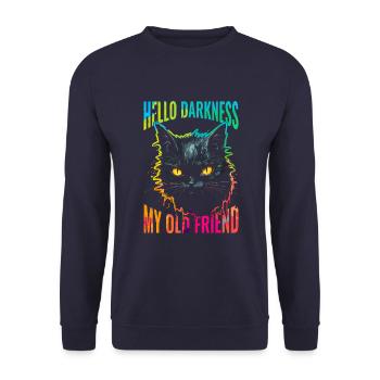 Hallo Dunkelheit, mein alter Freund - Unisex Pullover - Navy - Vorne - Alina (178cm) & Michal (187cm)