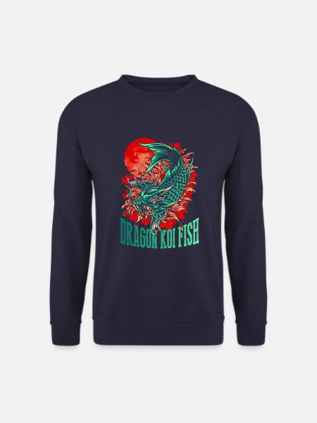 Drachen-Koi-Fisch - Unisex Pullover - Navy
