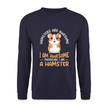 Hamster Sind Großartiges T-Shirt - Unisex Pullover - Navy - Vorne - Alina (178cm) & Michal (187cm)