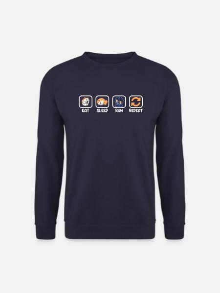 Eat, Sleep, Run and Repeat - Unisex Sweatshirt - navy