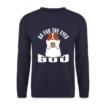 Gehen Sie Für Das Augen Boo T-Shirt - Unisex Pullover - Navy - Vorne - Alina (178cm) & Michal (187cm)