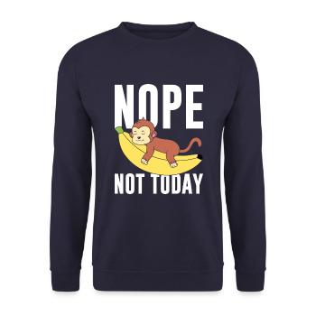 No, not today - Unisex Sweatshirt - navy - Front - Alina (178cm) & Michal (187cm)