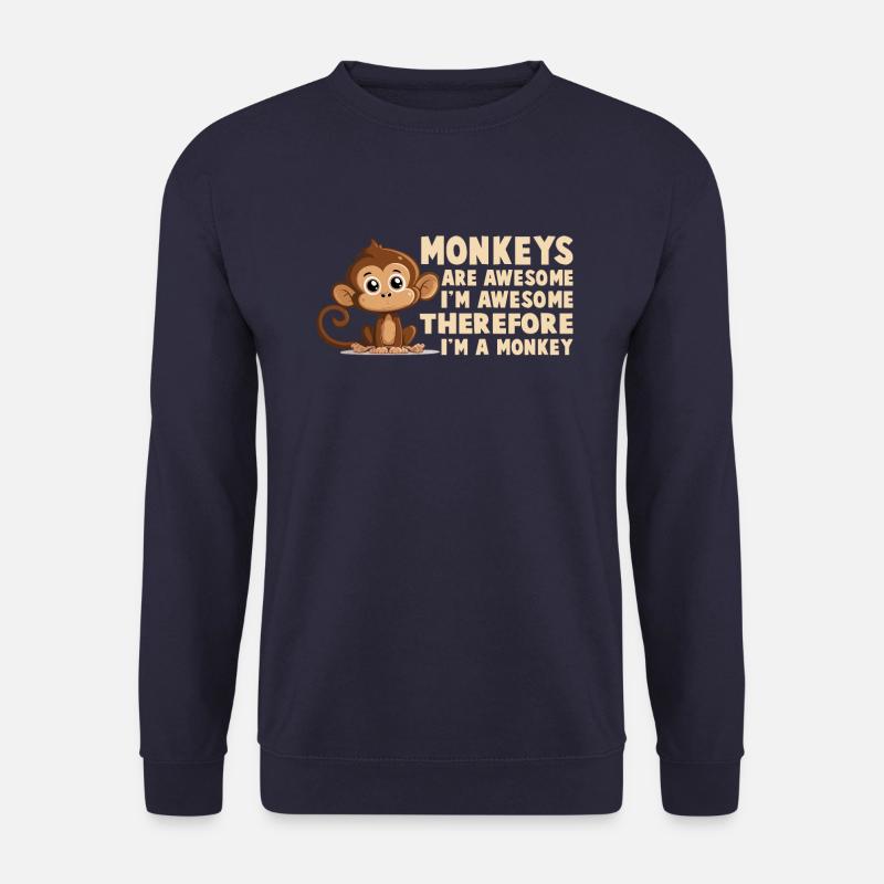 Les singes sont géniaux - Sweat-shirt Unisexe - marine